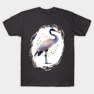 Dotted crane with frame T-Shirt